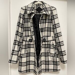Vintage Plaid 10% Wool Coat Size L (fits like a Medium)